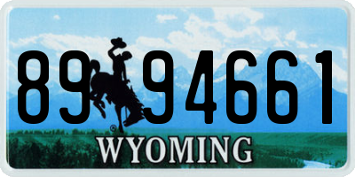 WY license plate 8994661