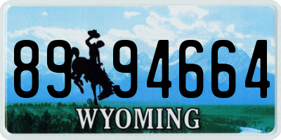 WY license plate 8994664