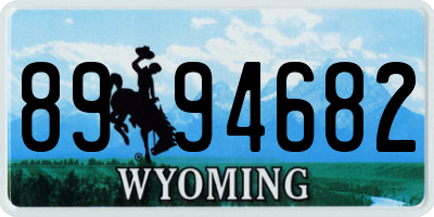 WY license plate 8994682
