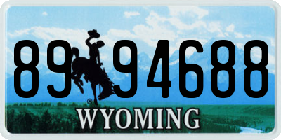 WY license plate 8994688