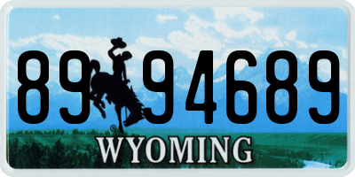 WY license plate 8994689