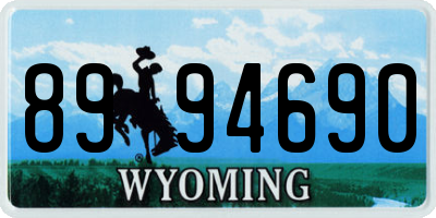 WY license plate 8994690