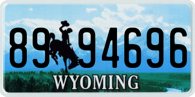 WY license plate 8994696