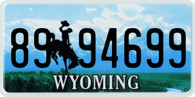 WY license plate 8994699