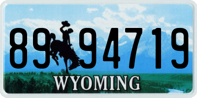 WY license plate 8994719