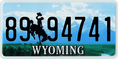 WY license plate 8994741