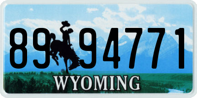 WY license plate 8994771