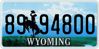 WY license plate 8994800