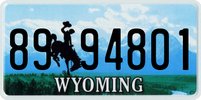 WY license plate 8994801