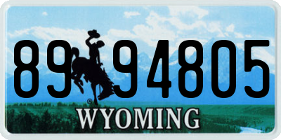 WY license plate 8994805