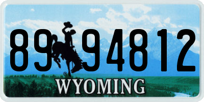 WY license plate 8994812