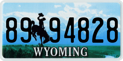 WY license plate 8994828
