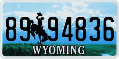 WY license plate 8994836