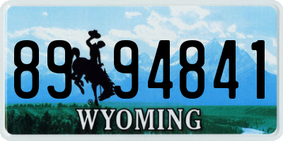 WY license plate 8994841