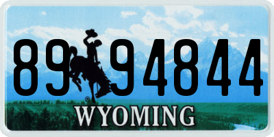 WY license plate 8994844