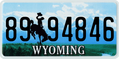WY license plate 8994846