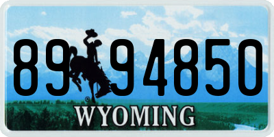 WY license plate 8994850