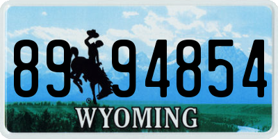 WY license plate 8994854