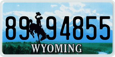 WY license plate 8994855