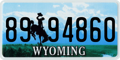 WY license plate 8994860
