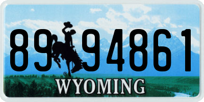 WY license plate 8994861