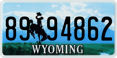 WY license plate 8994862