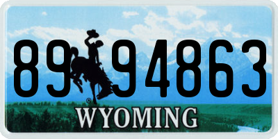 WY license plate 8994863
