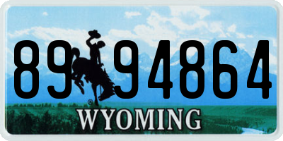 WY license plate 8994864