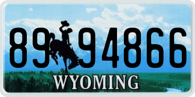 WY license plate 8994866
