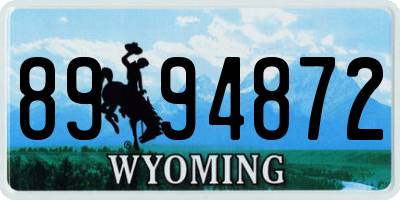WY license plate 8994872
