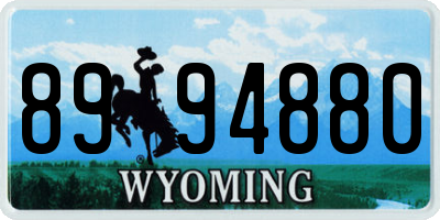 WY license plate 8994880