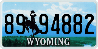 WY license plate 8994882
