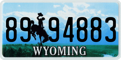 WY license plate 8994883