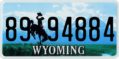 WY license plate 8994884