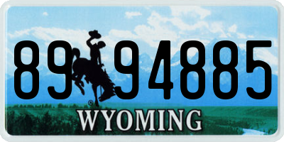 WY license plate 8994885