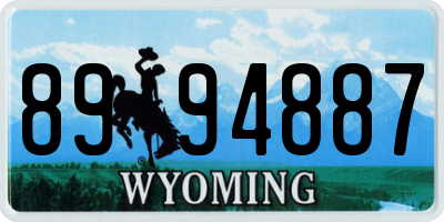 WY license plate 8994887