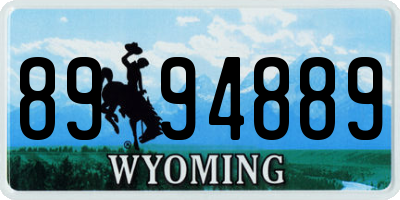 WY license plate 8994889