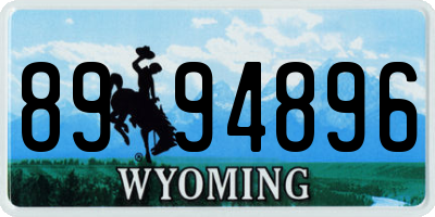 WY license plate 8994896