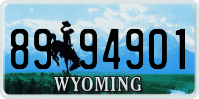 WY license plate 8994901