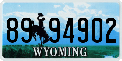 WY license plate 8994902