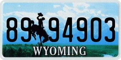 WY license plate 8994903