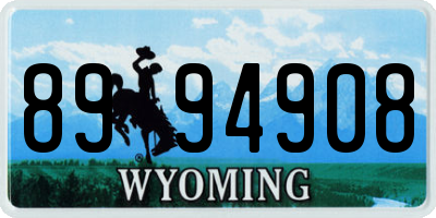 WY license plate 8994908