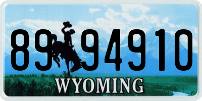 WY license plate 8994910