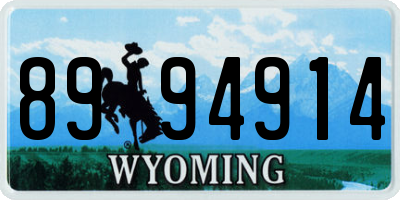 WY license plate 8994914