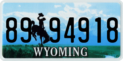 WY license plate 8994918