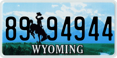 WY license plate 8994944