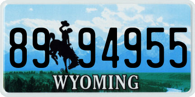 WY license plate 8994955