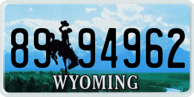 WY license plate 8994962
