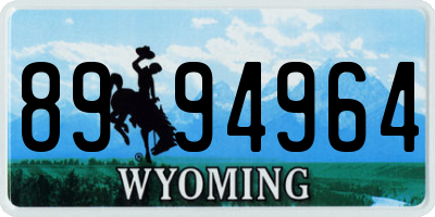 WY license plate 8994964