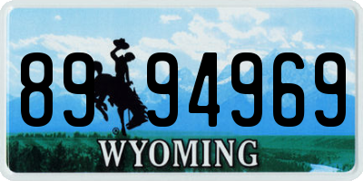 WY license plate 8994969